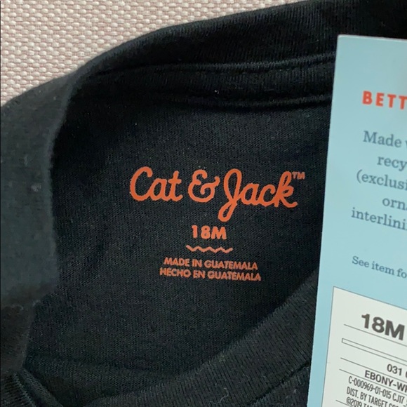 Cat and Jack black long sleeve tshirt - Picture 3 of 3